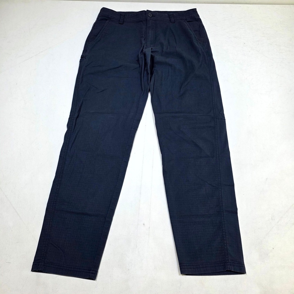 L.L.Bean Ripstop Pants Mens 34x32 Navy Blue Stretch Utility Hiking 521692